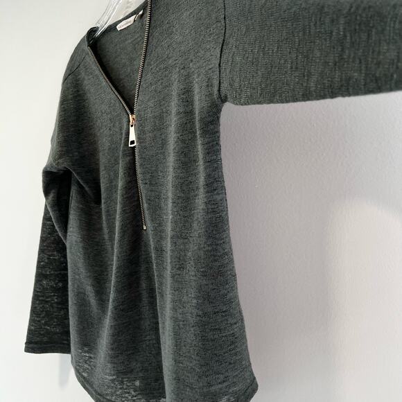 Soft Surroundings Sheer Knit Oversized Green Sweater Size Medium - Picture 4 of 8